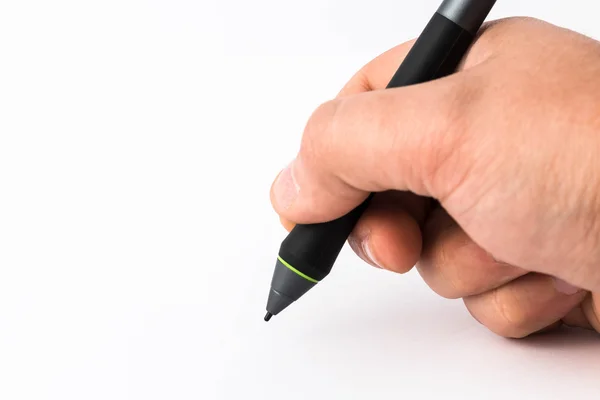 Pen-Grafik-Tablet auf weißem Hintergrund — Stockfoto