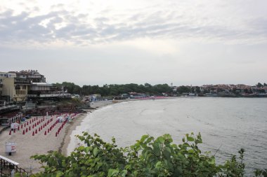 dalgalı Karadeniz Sahil Sozopol, Bulgaristan