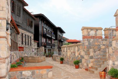 fortress wall in the old town of Sozopol, Bulgaria clipart