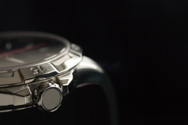 chronograph lüks erkek izle detay, yakın çekim 