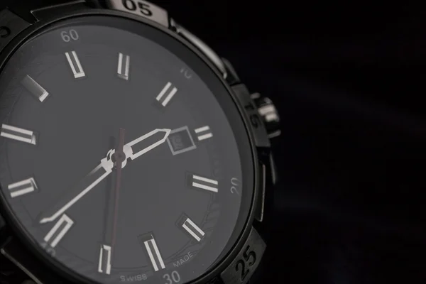 Luxe mens watch Details, chronograaf close-up Rechtenvrije Stockafbeeldingen