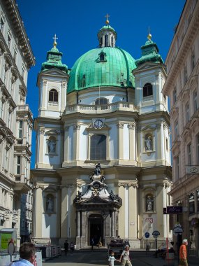 Vienna, Avusturya - ünlü peterskirche (Aziz peter Kilisesi)