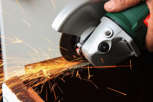 Angle grinder sparks close-up — Stock Photo, Image