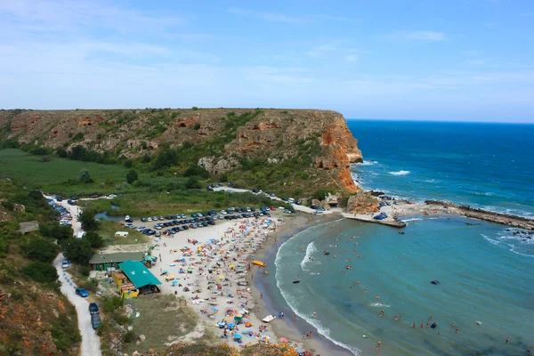 Bolata strand, in de buurt van Kaap Kaliakra, Bulgarije — Stockfoto