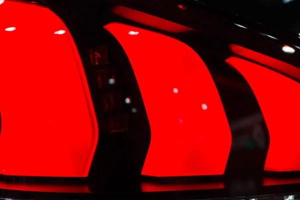 Car rear red lights detail , close-up — Stock Photo, Image