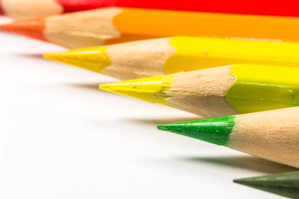 色とりどりの鉛筆のクローズ アップ — ストック写真