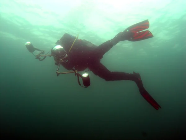 Underwater photography in Lake Kulkwitz