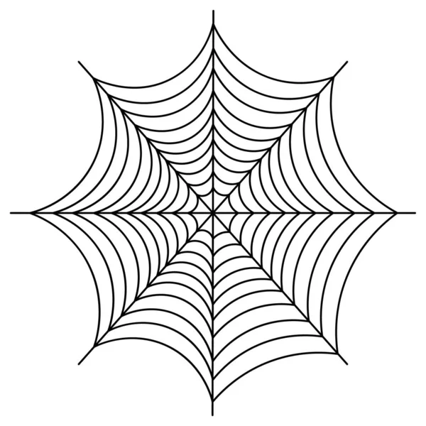 Telaraña Boceto Silueta Una Trampa Pegajosa Para Víctimas Ilustración Vectorial — Vector de stock