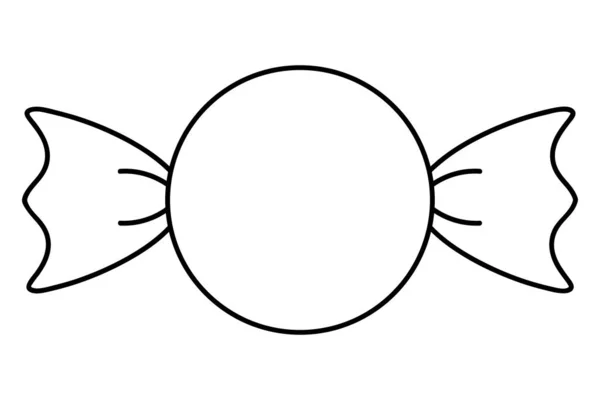 Καραμέλα Τυλιγμένη Σκίτσο Εικονογράφηση Διανύσματος Γλυκά Βιβλίο Ζωγραφικής Για Παιδιά — Διανυσματικό Αρχείο