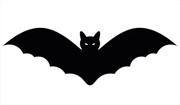 Morcego Silhueta Transportador Infecções Perigosas Ilustração Vetorial Símbolo Halloween Fundo —  Vetores de Stock