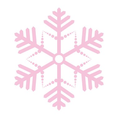 Kar taneleri. Şenlik süsü. Vektör çizimi. İzole edilmiş beyaz arka plan. Düz stil. Karmaşık şekilli kırılgan bir kristal. Frostwork. Kar taneleri. Donmuş yıldız. Yumuşak renk. Mutlu yıllar ve mutlu noeller. Web tasarımı için fikir, etiket.