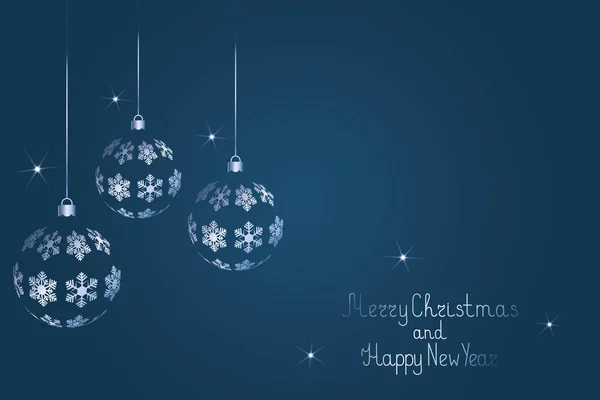 Bir dizi Noel oyuncağı. Safir kar tanesi süsü. Cam top. Kutlama kartpostalı. Mektup ve pullar. Mutlu Noeller ve mutlu yıllar. Vektör çizimi. Tecrit edilmiş Cyan arka planı. Noel süsleri ipe asılır. Web tasarımı, afiş