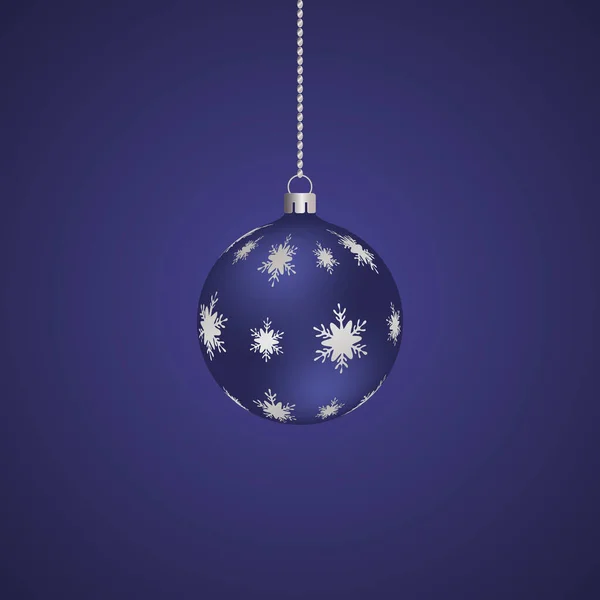 Brinquedo Árvore Natal Bola Vidro Roxo Ornamento Flocos Neve Prata —  Vetores de Stock