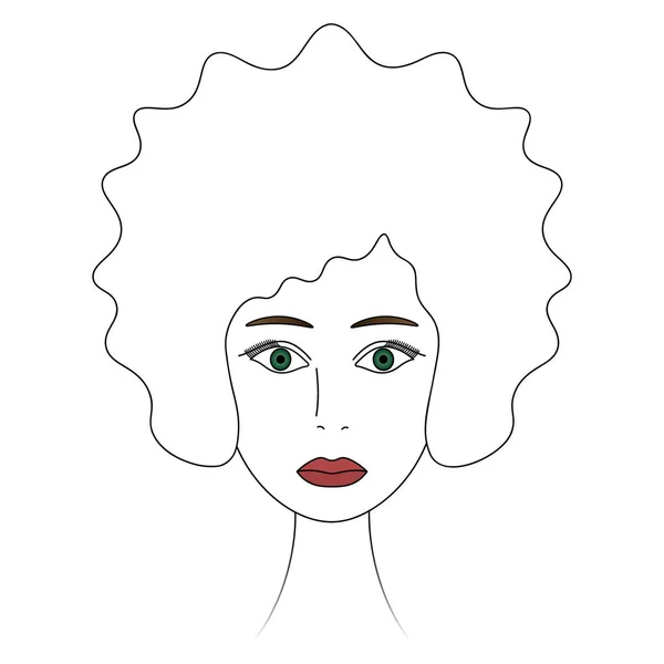 Les Femmes Font Face Une Afro Américaine Croquis Tête Une — Image vectorielle