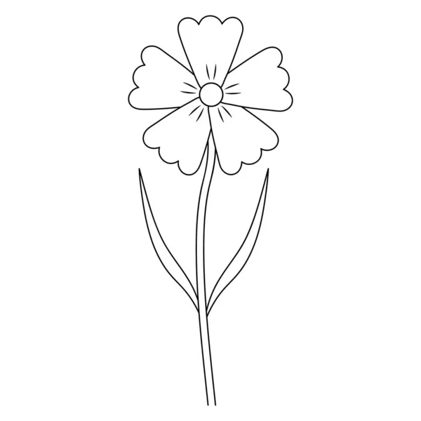 Cornflower Flor Selvagem Esboço Ilustração Vetorial Livro Para Colorir Para — Vetor de Stock