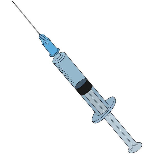 Injekcióhoz Diagnosztikai Szúrásokhoz Kozmetikai Injekciókhoz Való Fecskendő Vektor Illusztráció Egy — Stock Vector