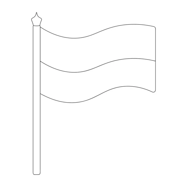 Прапор України Польща Скетч Векторна Ілюстрація Кольорова Книга Дітей Двотонна — стоковий вектор