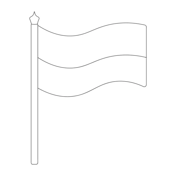 Vlag Van Oekraïne Polen Een Schets Vector Illustratie Kleurboek Voor — Stockvector