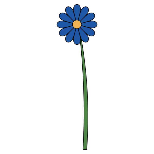 Kwiat Kukurydziany Kwiat Kwitnący Pączek Roślina Kwitnąca Kolorowa Ilustracja Wektora — Wektor stockowy