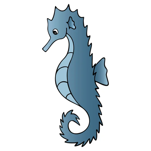 Sea Horse Fish Order Needle Master Disguise Colored Vector Illustration — Διανυσματικό Αρχείο