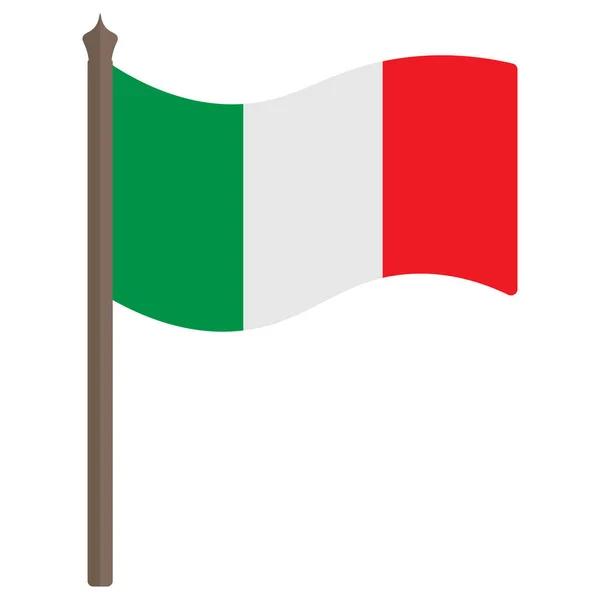 Flagge Italiens Dreifarbiges Stofftuch Das Nationale Symbol Des Staates Entwickelt — Stockvektor