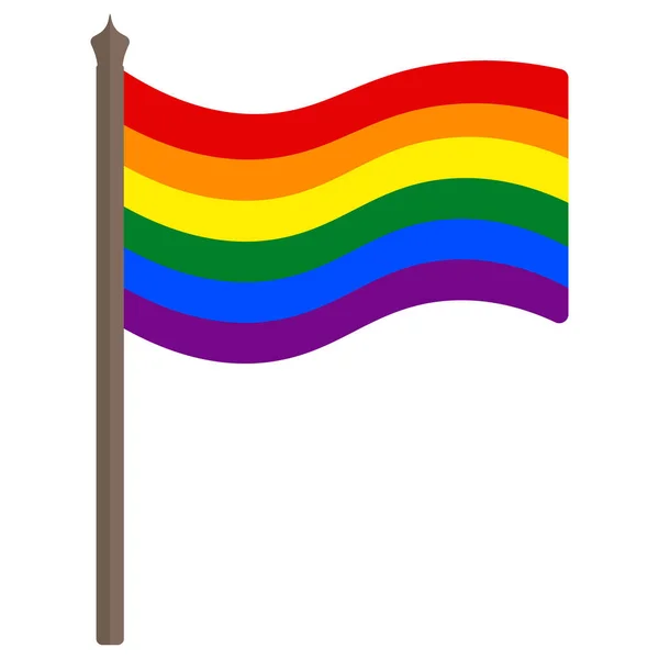 Pavillon Arc Ciel Lgbt Drapeau Fierté Tissu Multicolore Oscillant Dans — Image vectorielle