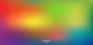 Soyut bulanık gradyan örgü arka plan parlak gökkuşağı renkleri. Renkli yumuşak pankart şablonu. Yaratıcı canlı vektör çizimi