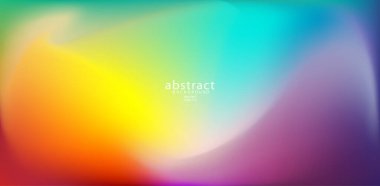 Soyut bulanık gradyan örgü arka plan parlak gökkuşağı renkleri. Renkli yumuşak pankart şablonu. Yaratıcı canlı vektör çizimi