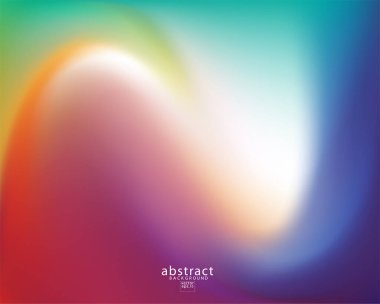 Soyut bulanık gradyan örgü arka plan parlak gökkuşağı renkleri. Renkli yumuşak pankart şablonu. Yaratıcı canlı vektör çizimi