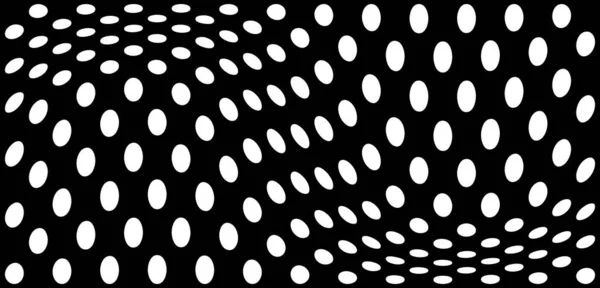 Чорно Білий Точковий Візерунок Полоки Вектор Точкової Хвилі Полька — стоковий вектор