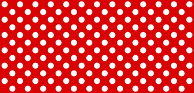 Klasik polka noktaları beyaz ve kırmızı desen, renkli arkaplan - vektör soyut arkaplan