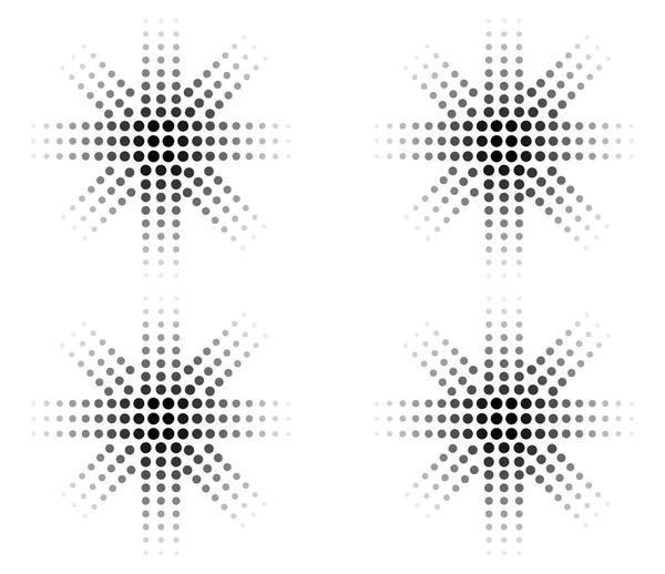 Halbtongepunkteter Abstrakter Hintergrund Kreisförmig Verteilt — Stockvektor