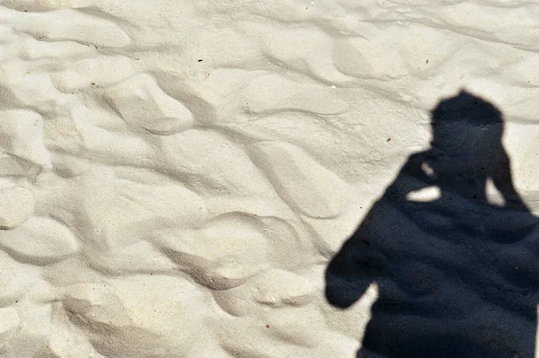 Beach Sand Texture Sandy Sea Background — Stock Photo, Image