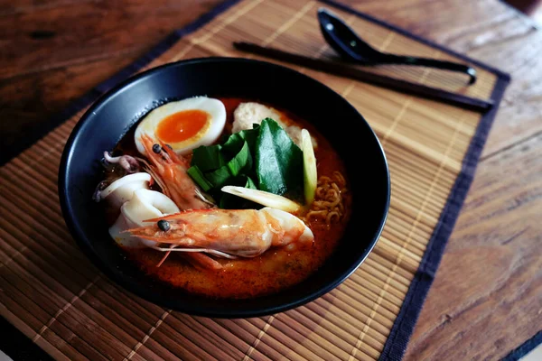 Tom Yum Kung Tom Yum Kung Anchory Soup Noodles 타이의 — 스톡 사진