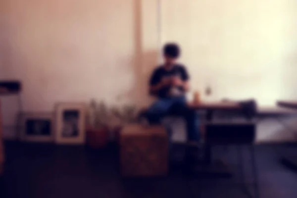 Blur Coffee Shop Café Flou Avec Fond Bokeh Style Vintage — Photo