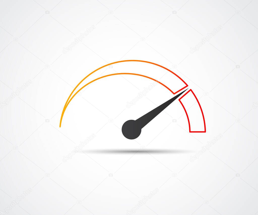 Speed, vector logo racing event, with the main elements of the modification speedometer