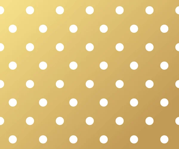 金の水玉模様 金のデザインテンプレート 休日の背景ベクトルイラスト — ストックベクタ
