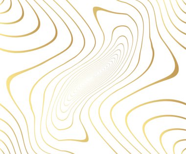 Altın rengi mermer mermer desenli, üzerinde altın dalga çizgileri olan. Soyut arkaplan, vektör illüstrasyonu