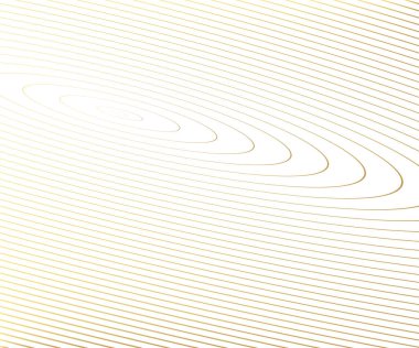 Altın rengi, lüks daire şeklinde ve üzerinde altın dalga çizgileri var. Soyut arkaplan, vektör illüstrasyonu