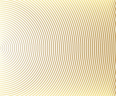 Altın rengi, lüks daire şeklinde ve üzerinde altın dalga çizgileri var. Soyut arkaplan, vektör illüstrasyonu