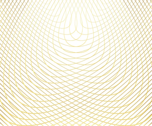 Guld Lyxigt Cirkelmönster Med Gyllene Våglinjer Över Abstrakt Bakgrund Vektor — Stock vektor