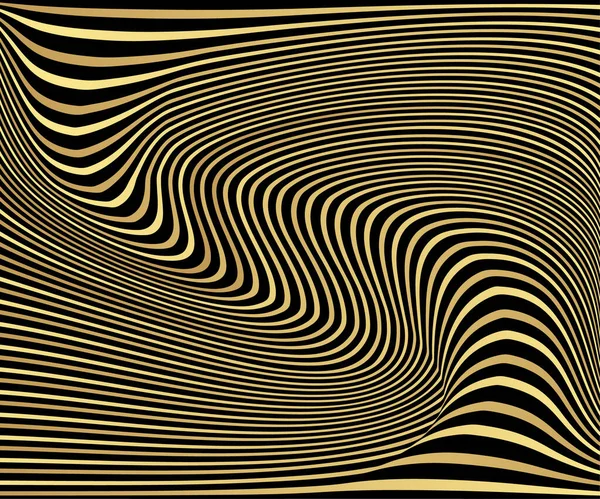 Abstraktes Gold Luxuriöser Wellenlinien Hintergrund Einfache Textur Für Ihr Design — Stockvektor
