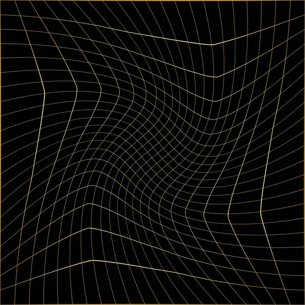 Abstraktní Zlaté Černé Pozadí Úhlopříčkami Návrh Vektorové Linie Gradientu Monochromatická — Stockový vektor
