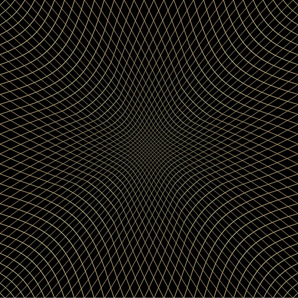 抽象金色グリッドストライプ幾何学的なシームレスなパターン ベクトル図 — ストックベクタ