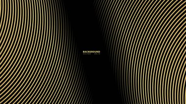 Çizgili altın desen, soyut eğri büğrü Çapraz Çizgili Arka plan, dalgalı çizgi dokusu. İş tasarımınız için yepyeni bir tarz, fikirleriniz için vektör şablonu