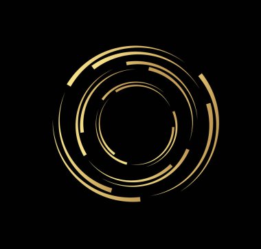 Çember Biçiminde Soyut Çizgiler, Tasarım elemanı, Geometrik şekil, Görüntü için Çizgili sınır çerçevesi, Teknoloji Yuvarlak Logosu, Spiral Vektör İllüstrasyonu