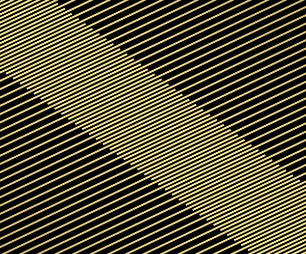 Gestreepte Gouden Textuur Abstracte Gebogen Diagonale Gestreepte Achtergrond Golvende Lijnen — Stockvector