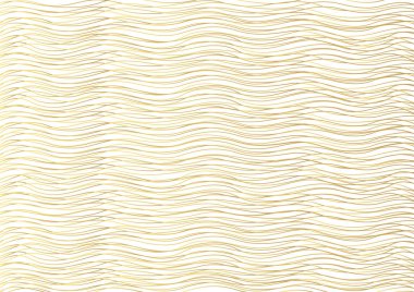 Elle çizilmiş altın renkli lüks çizgiler. Altın dalgalı çizgili, soyut arkaplan, vektör çizimi