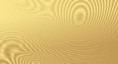 Soyut altın rengi lüks dalga arkaplanı. Tasarımınız için basit bir doku. gradyan arkaplan. Web siteleri, posterler, afişler, EPS10 vektörü için modern dekorasyon
