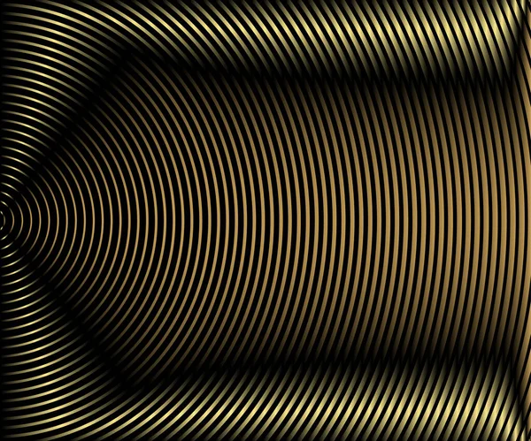 Золотое Кольцо Золотыми Волнами Абстрактный Фон Векторная Иллюстрация — стоковый вектор